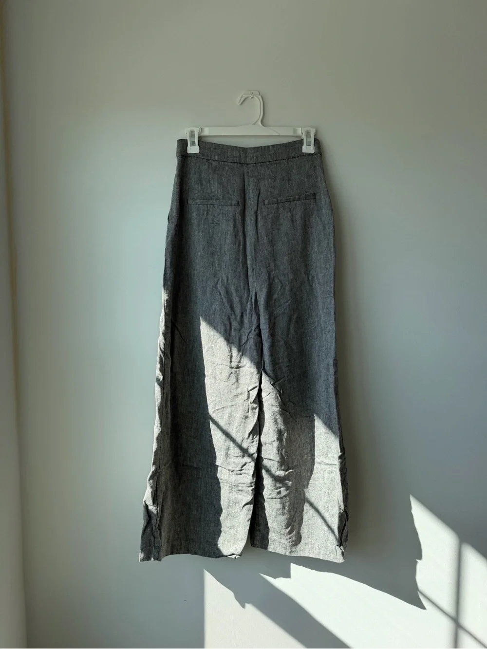 H&M Charcoal Gray Work Pants - Linen Blend